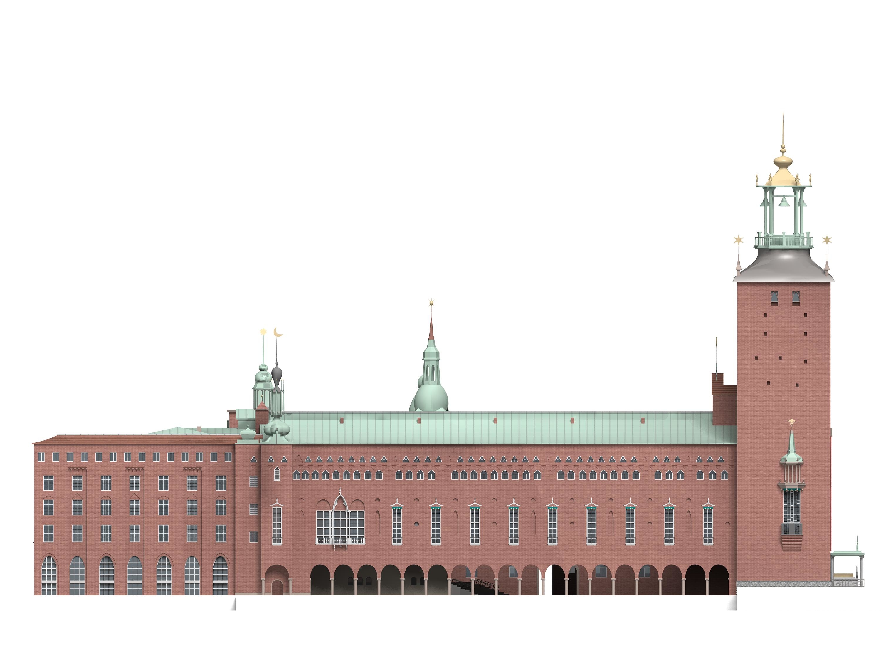 stockholm city hall 3d model