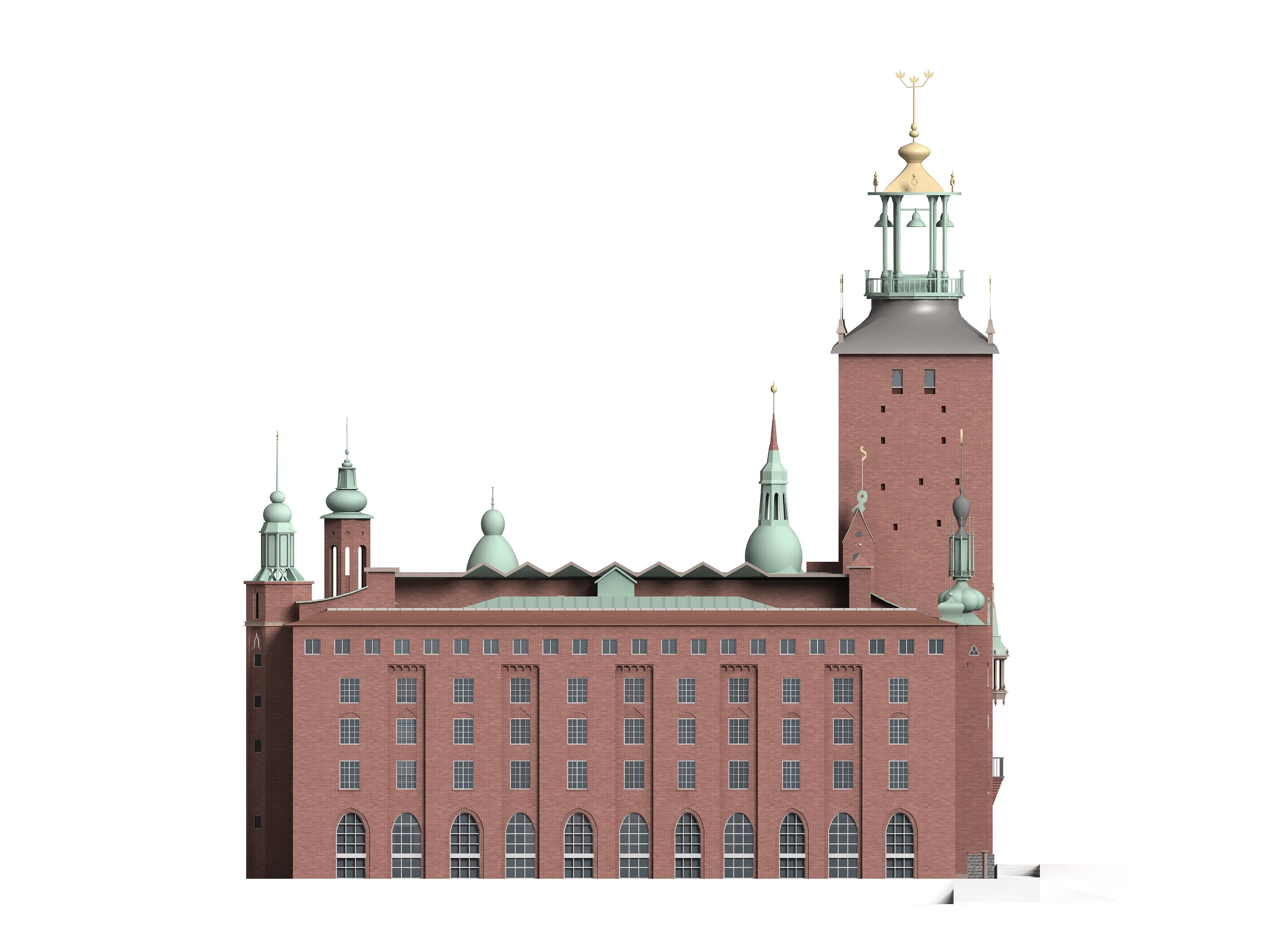 stockholm city hall 3d model