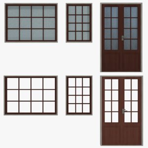 windows doors type 1 3ds
