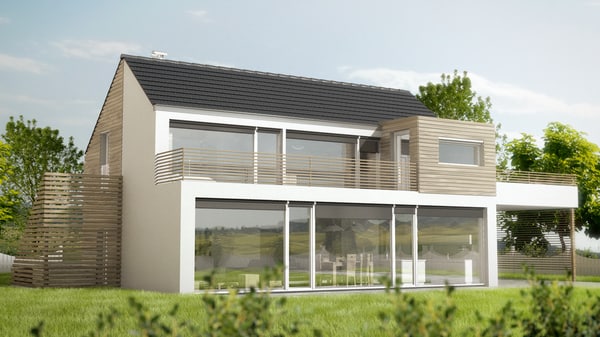 3d obj modern house