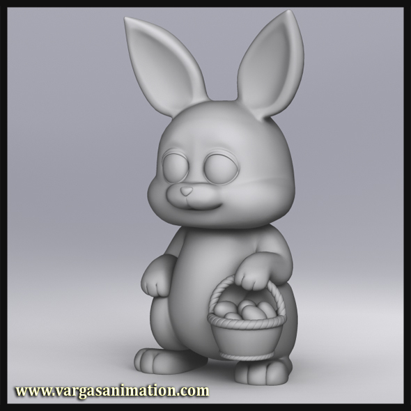 卡通兔子3d模型