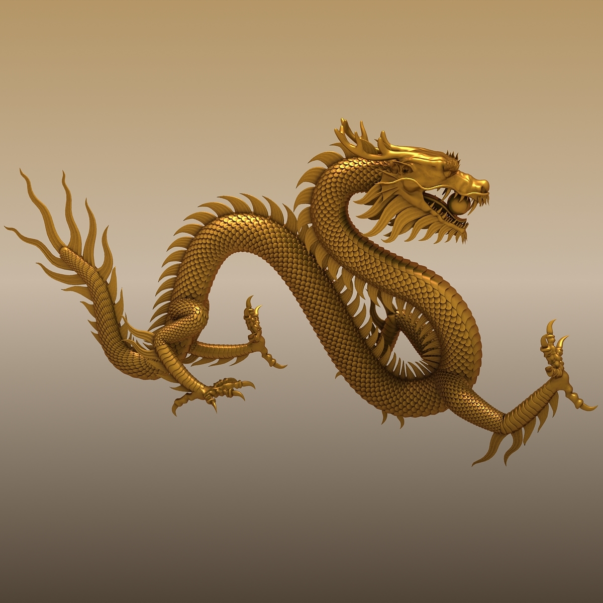 chinese dragon 3d 3ds