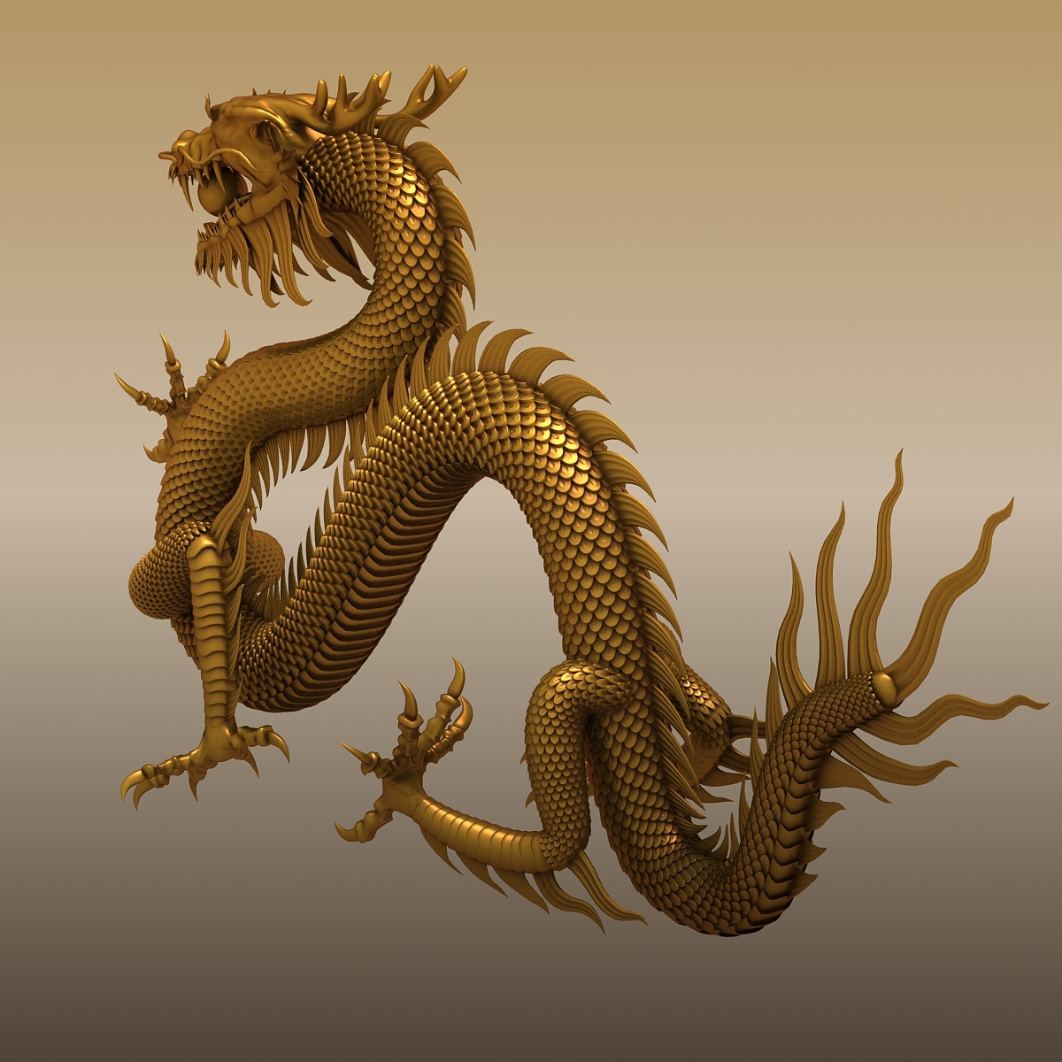 chinese dragon 3d 3ds