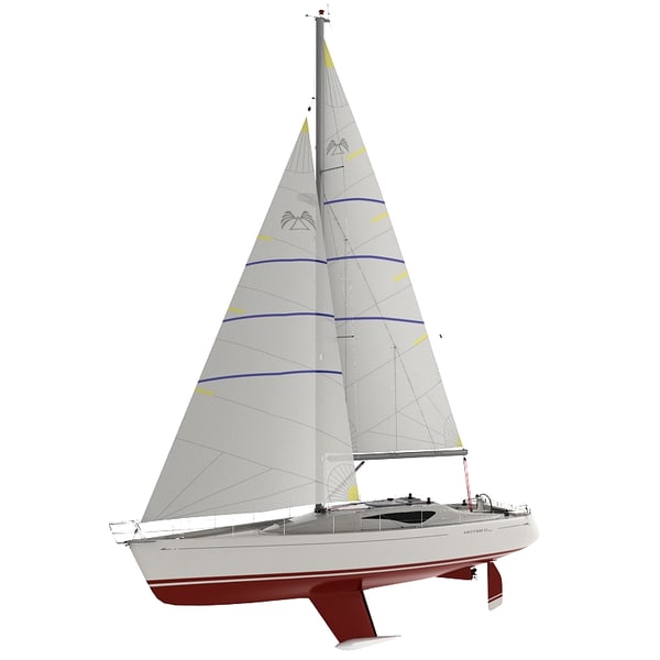 3d Model Of Sailboat Yacht Sail