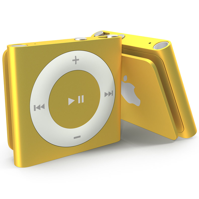 ipod shuffle orange modeled 3d c4d