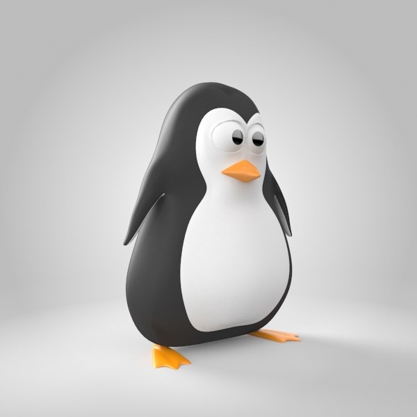 character penguin 3d model