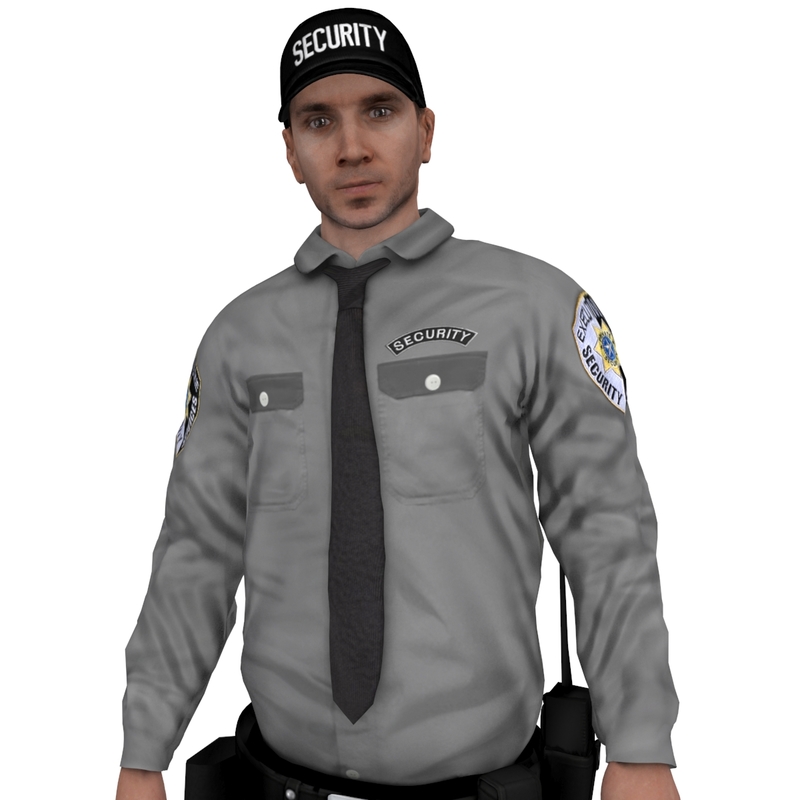 3d rigged security model