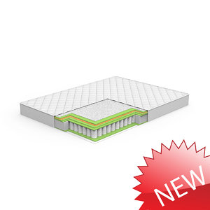 mattress bed modeled 3d model