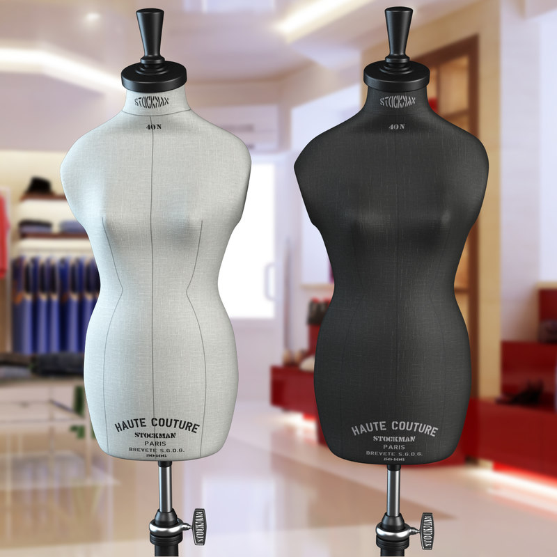 3d stockman mannequin female model