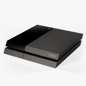 sony playstation 4 console 3d model