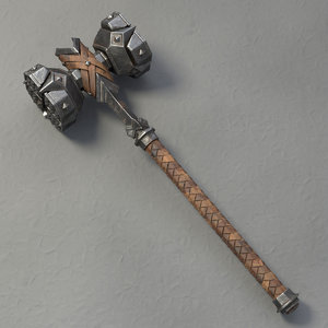 dwarf hammer 3d model