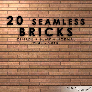 20 High Resolution Seamless Brick Textures