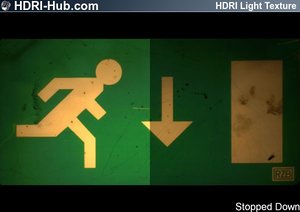 HDR Light Old Exit Light Panel