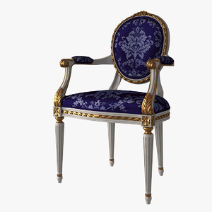 3d french louis xvi oval