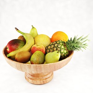 fruits bowl 3d model