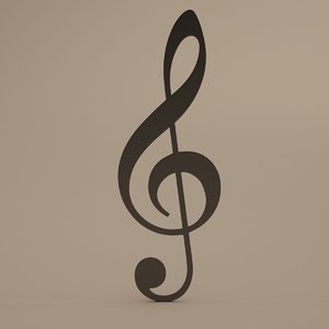 musical symbols modeled 3ds
