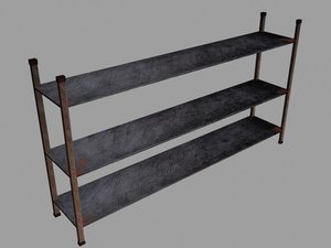 free warehouse shelves 3d model