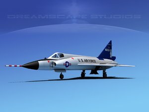 f-102 convair air force 3d max
