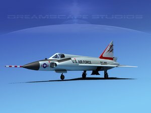 3d model f-102 convair air force