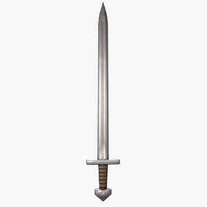 viking wide sword 3d model