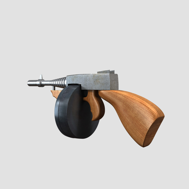 cartoon gun 3d model