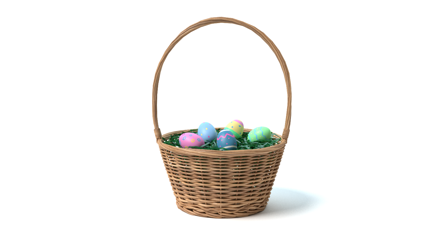 3d easter basket model