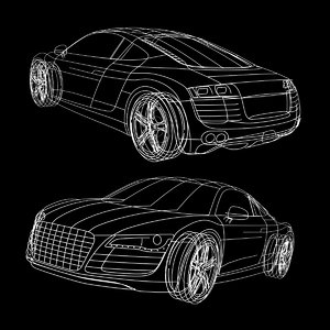 3d model of car spline