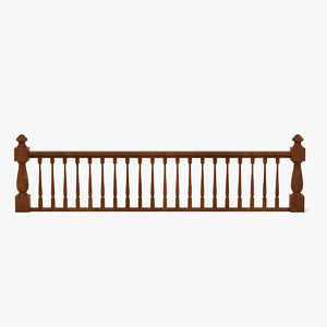 wooden railings 3d model