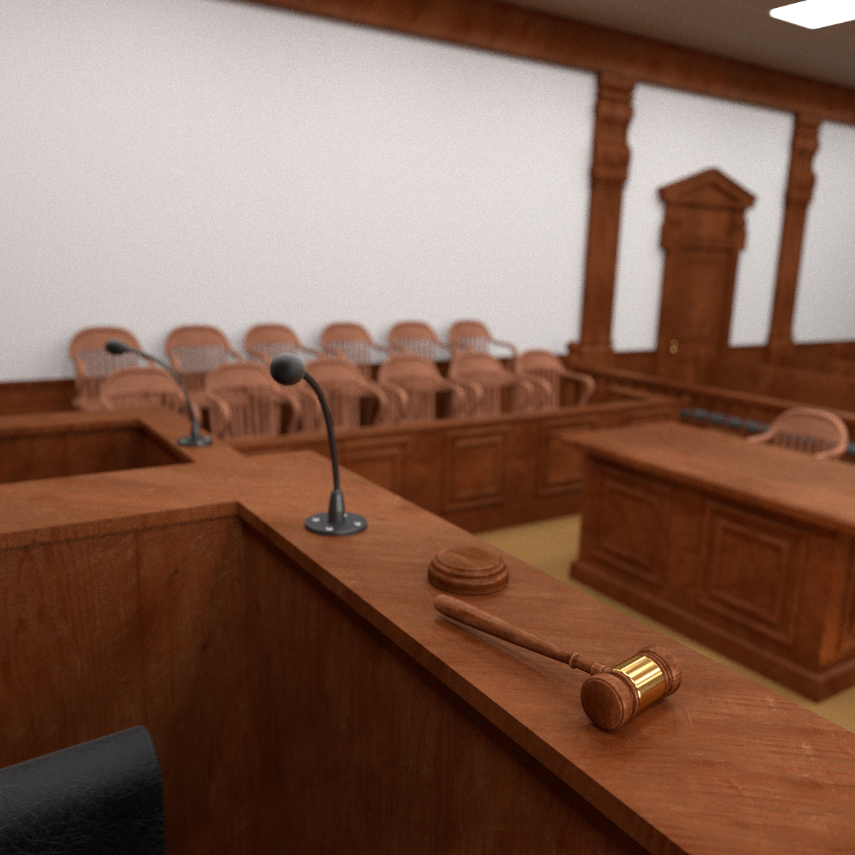 3d court room courtroom model