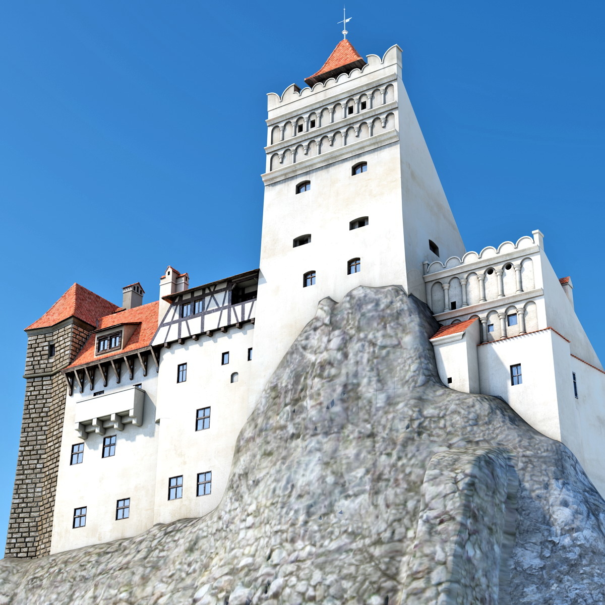 dracula castle bran c4d