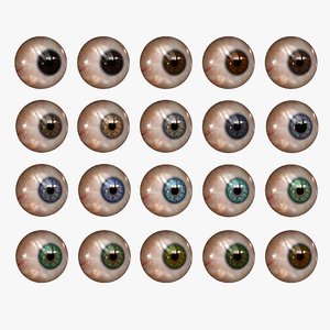 realistic human eye 20 3d model