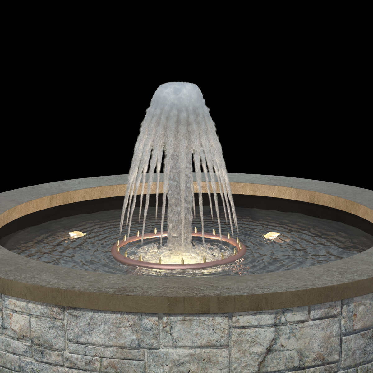max garden fountain animation water