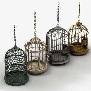 birdcages decorations 3d model