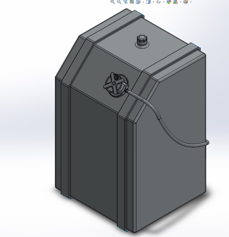 3d hydraulic tank truck model