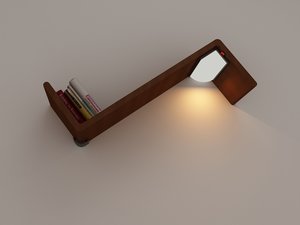 books shelve bed 3d max