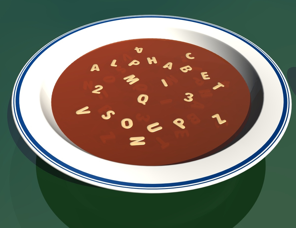 Buchstabensuppe 3D-Modell - TurboSquid 606524