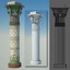 egyptian architecture objects columns obj