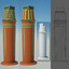 egyptian architecture objects columns obj