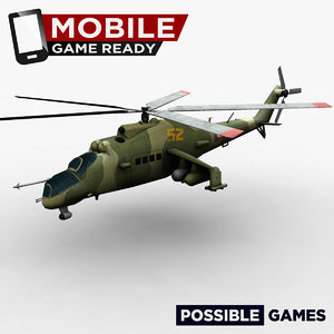 3d russian military helicopter ready