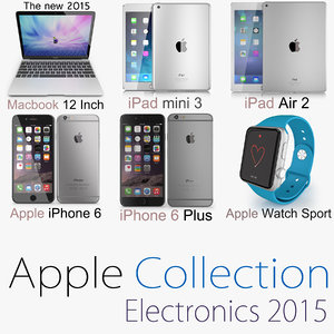 3d model colection apple 2 2015