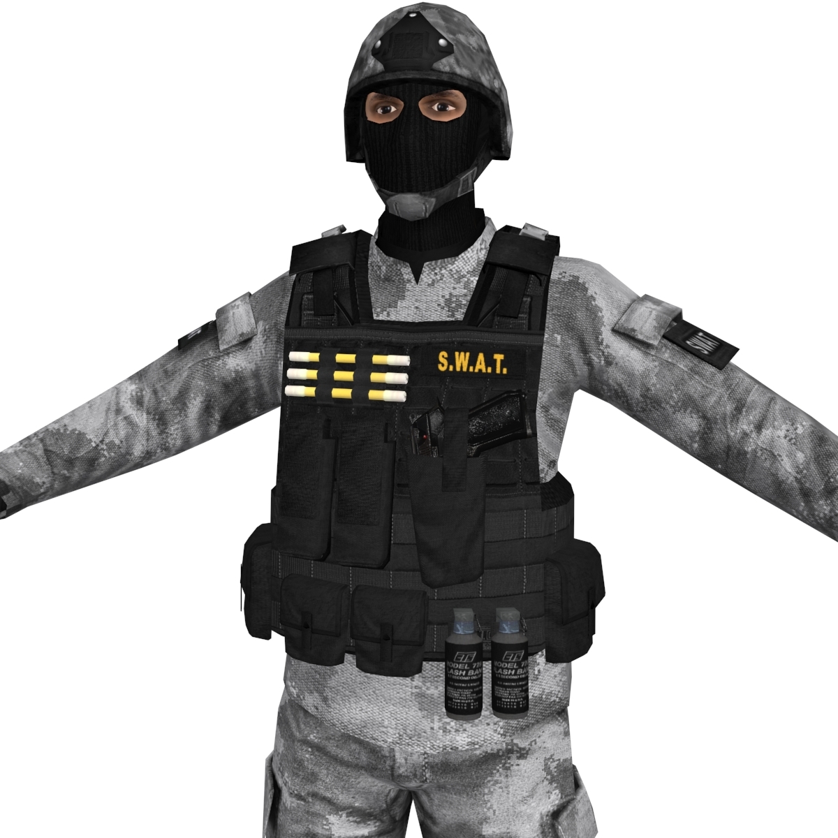 3d swat soldier scene model