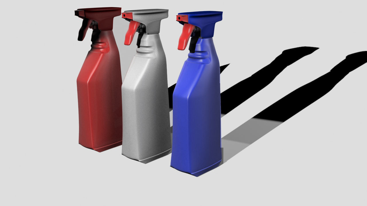 free spray bottle 3d model