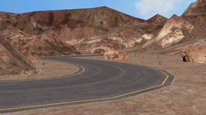3ds max road mountains -