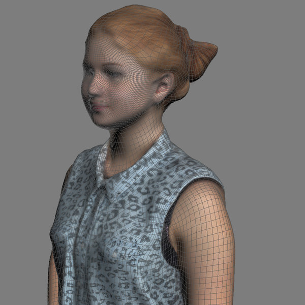  3d  model  realistic human 