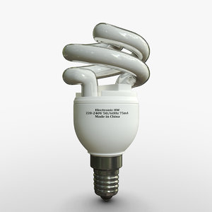 3d model compact light bulb
