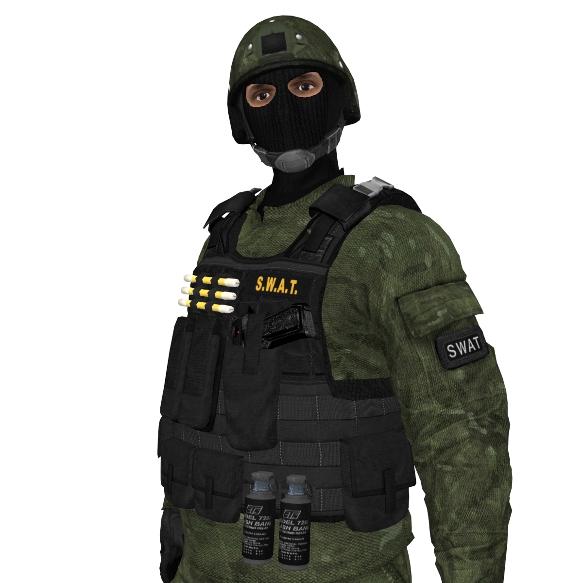 3d model rigged swat soldier 4