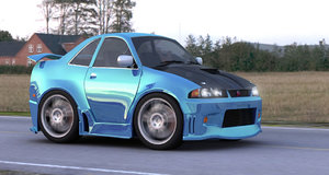 3d smart car nissan skyline