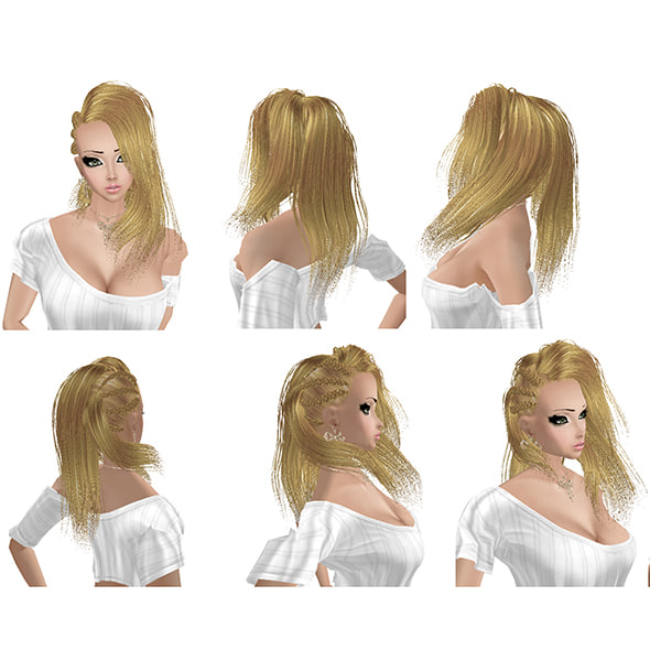 hair animation 3d model