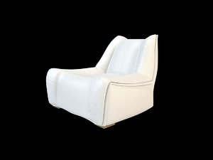 century white chair bamax 3d max
