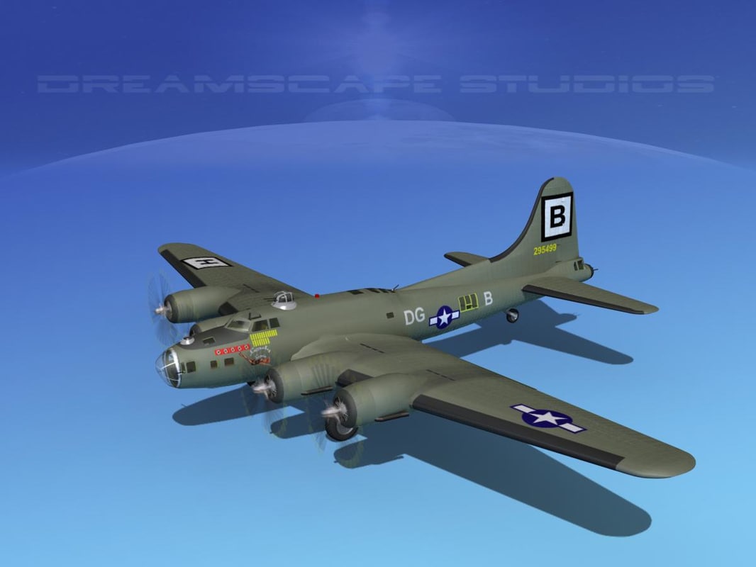 3d Model B-17 Hp Boeing Flying Fortress